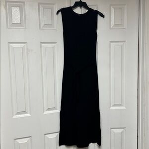 Rails Black Dress with Waist Tie